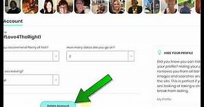 How to Close Down & Delete Plenty Of Fish Account & Profile