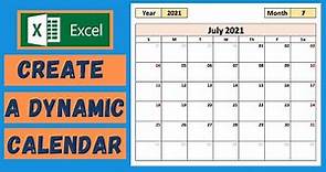 Create a Calendar in Excel - Tutorial