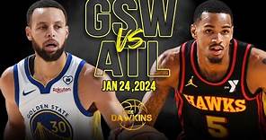 Golden State Warriors vs Atlanta Hawks Full Game Highlights | January 24, 2024 | FreeDawkins