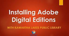 Installing Adobe Digital Editions