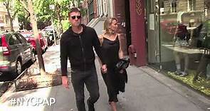 Avatars Sam Worthington and wife Lara walk to lunch in the West Village