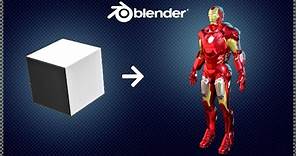 Create a 3D iron man suit in 3 Minutes | Blender Tutorial