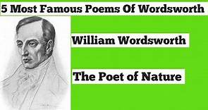 William Wordsworth Poems || modern poetry in english literature