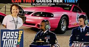 PASS TIME - Drag Racing Gameshow - Can They Guess Her Time? Military Week - Full Episode!