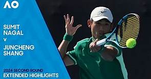 Sumit Nagal v Juncheng Shang Extended Highlights | Australian Open 2024 Second Round