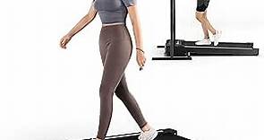Goplus Under Desk Treadmill, Electric Treadmill Walking Pad with Touchable LED Display and Wireless Remote Control, Built-in 3 Workout Modes and 12 Programs, Running Jogging for Home Office