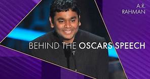 A.R. Rahman | Behind the Oscars Speech | Slumdog Millionaire