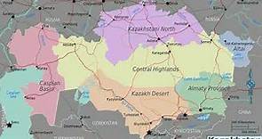 map of Kazakhstan