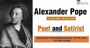 Alexander Pope | Biography of Alexander Pope | Alexander Pope Life and Works | Pope's Heroic Couplet