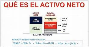 Qué es el Activo Neto: Necesidades Operativas de Fondos + Activo No Corriente Neto