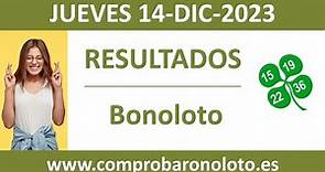 Resultado del sorteo Bonoloto del jueves 14 de diciembre de 2023