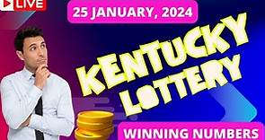 Kentucky Evening Lottery Results For - 25 January, 2024 - Pick 3 - Pick 4- Cash Ball 225 - Powerball