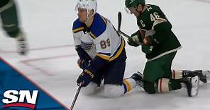 Jared Spurgeon Penalized For Dangerous Cross-Check To The Ankle Of Pavel Buchnevich