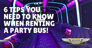 6 Tips When Renting A Party Bus for your Special Event!