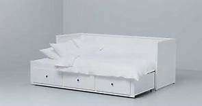 IKEA HEMNES 坐臥兩用床附三個抽屜 | 產品示範