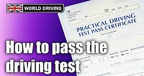 How to Drive and Pass Your Driving Test - Drive Like This!