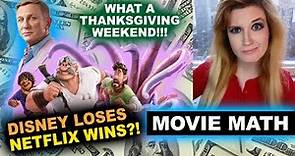 Strange World Box Office, Knives Out Glass Onion - Netflix vs Disney - Thanksgiving 2022