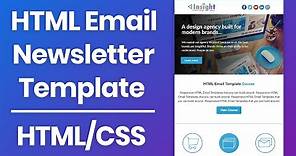 HTML Email Newsletter Template - Responsive HTML Email Tutorial 2024