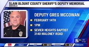 Funeral arrangements made for Blount Co. Deputy Greg McCowan