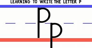 Write the Letter P - ABC Writing for Kids - Alphabet Handwriting by 123ABCtv