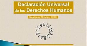 DECLARACIÓN UNIVERSAL DE LOS DERECHOS HUMANOS DE LA ONU. 10 DE DICIEMBRE DE 1948. DERECHOS HUMANOS
