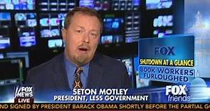 Seton Motley, Fox News Channel and the Government Shutdown