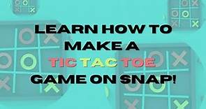 How to Program a Tic-Tac-Toe Game in "Snap!"