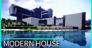 Minecraft - Realistic MODERN HOUSE Design - Cinematic & Map Download