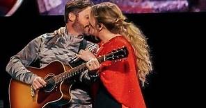 Kelly Clarkson’s husband Brandon Blackstock surprises her on stage as she sings Piece by Piece