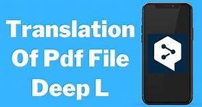How To Translate pdf File On Deepl Translator