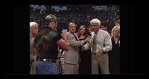 Ric Flair awards son David Flair the WCW United States Heavyweight Championship on Nitro (7/5/99)