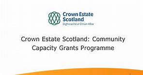 The Crown Estate Scotland Community Capacity Grants Programme | Foundation Scotland