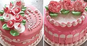 Hermosos pasteles color palo de rosa o rosa viejo | como decorar tortas palo de rosa sencillas