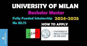 University of Milan Italy | How to apply for University of Milan