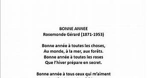 BONNE ANNEE (Rosemonde Gerard)