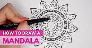 How to Draw a Mandala | Beginners Drawing Tutorial | Mandala Art