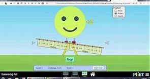 Balancing Act, basic physical concepts, moment and lever arm, physics simulations, PHET