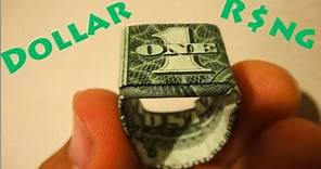 How to Make an Origami Dollar Ring (Moneygami) - Rob's World