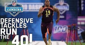 Defensive Tackles Run the 40-Yard Dash | 2019 NFL Scouting Combine Highlights