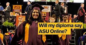 Do ASU Online degrees say "online"?