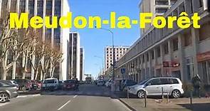 Downtown Meudon-la-Forêt 4K- Driving- French region