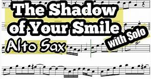 The Shadow Of Your Smile Alto Sax Sheet Music Backing Track Play Along Partitura