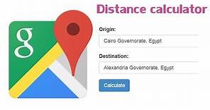 calculate distance between two points google maps