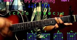 try everything shakira guitar chords