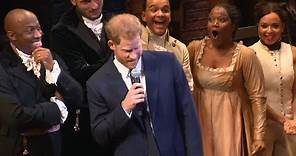 Prince Harry sings a note of Hamilton song at charity performance