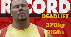 Magnús Ver Magnússon Deadlifts 370kg (815lbs) (PERSONAL BEST) | World's Strongest Man
