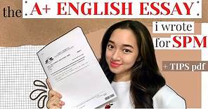 reading my ACTUAL A+ ENGLISH SPM ESSAY & English SPM ESSAY tips | free tips PDF