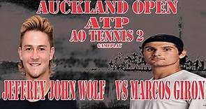 Jeffrey John Wolf vs Marcos Giron 🏆 ⚽ Auckland open (11/01/2023) 🎮 gameplay on AO