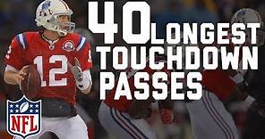 Tom Brady's 40 Longest Touchdown Passes | NFL Highlights