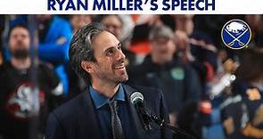 Ryan Miller's Speech On Ryan Miller Night! | Buffalo Sabres